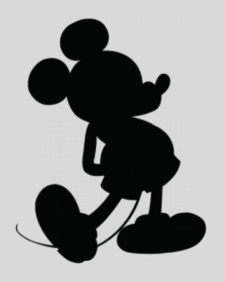 Mickey Mouse character silhouette