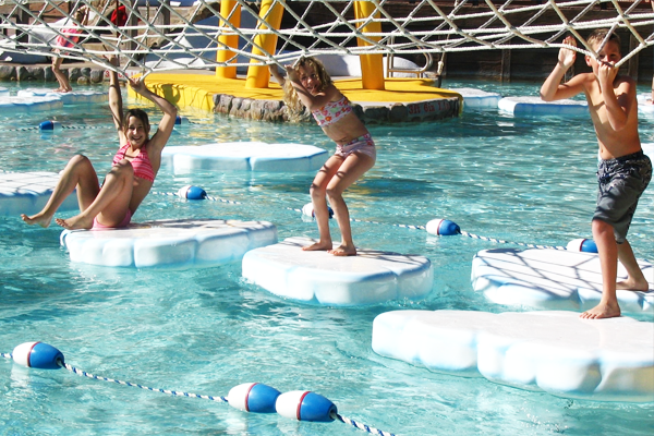 Children playing on floats at Disney's Blizzard Beach water park