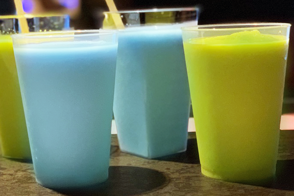 Blue and green milk from Star Wars Galaxy's edge in Disney World