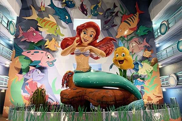 The Little Mermaid statue display at Disney's Art of Animation Resort