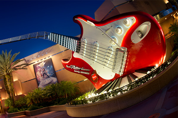 guitar outside Rockin Rollercoaster starring Aerosmith at Disney's Hollywood Studios