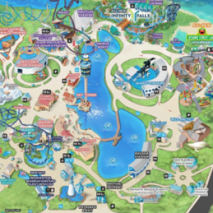 Map of Sea World Orlando near Walt Disney World
